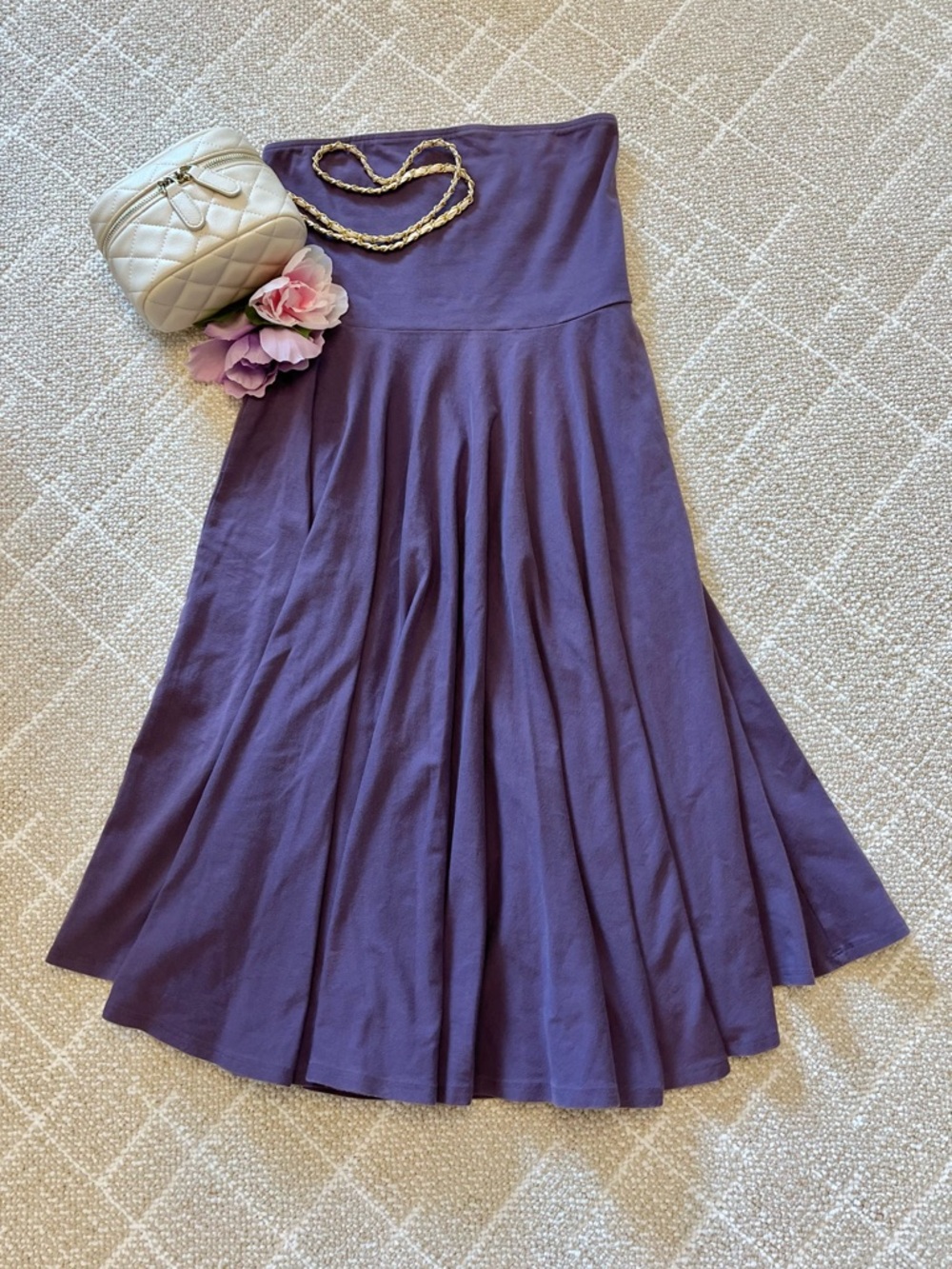 2 Dresses for $22! 2 in 1 Strapless Purple Maxi Dress Size S-M